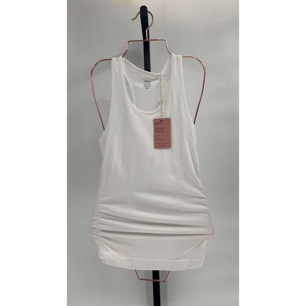 Quince White Racerback Tank Top